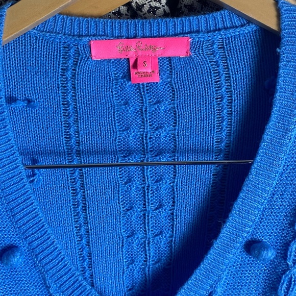 Lilly Pulitzer Greta Swiss Dot Blouson Sleeve Sweater size Small - Picture 6 of 8